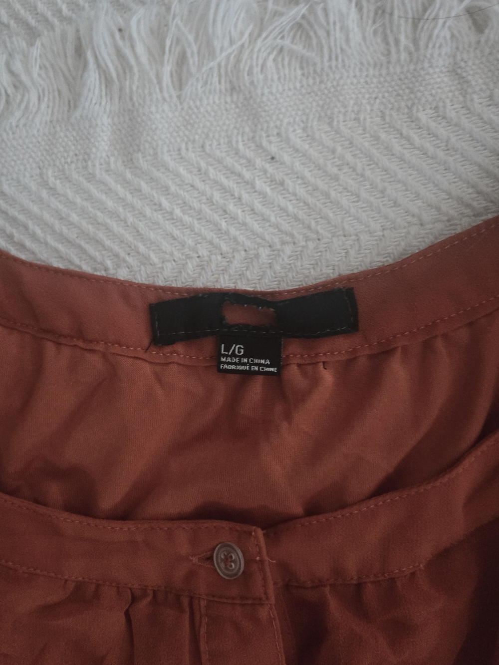 Rust Button-Front Short Dress - Picture 3 of 3